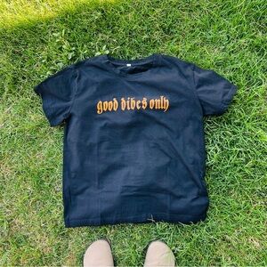 Black 'Good Vibes Only  T-Shirt